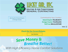 Tablet Screenshot of luckyairinc.com